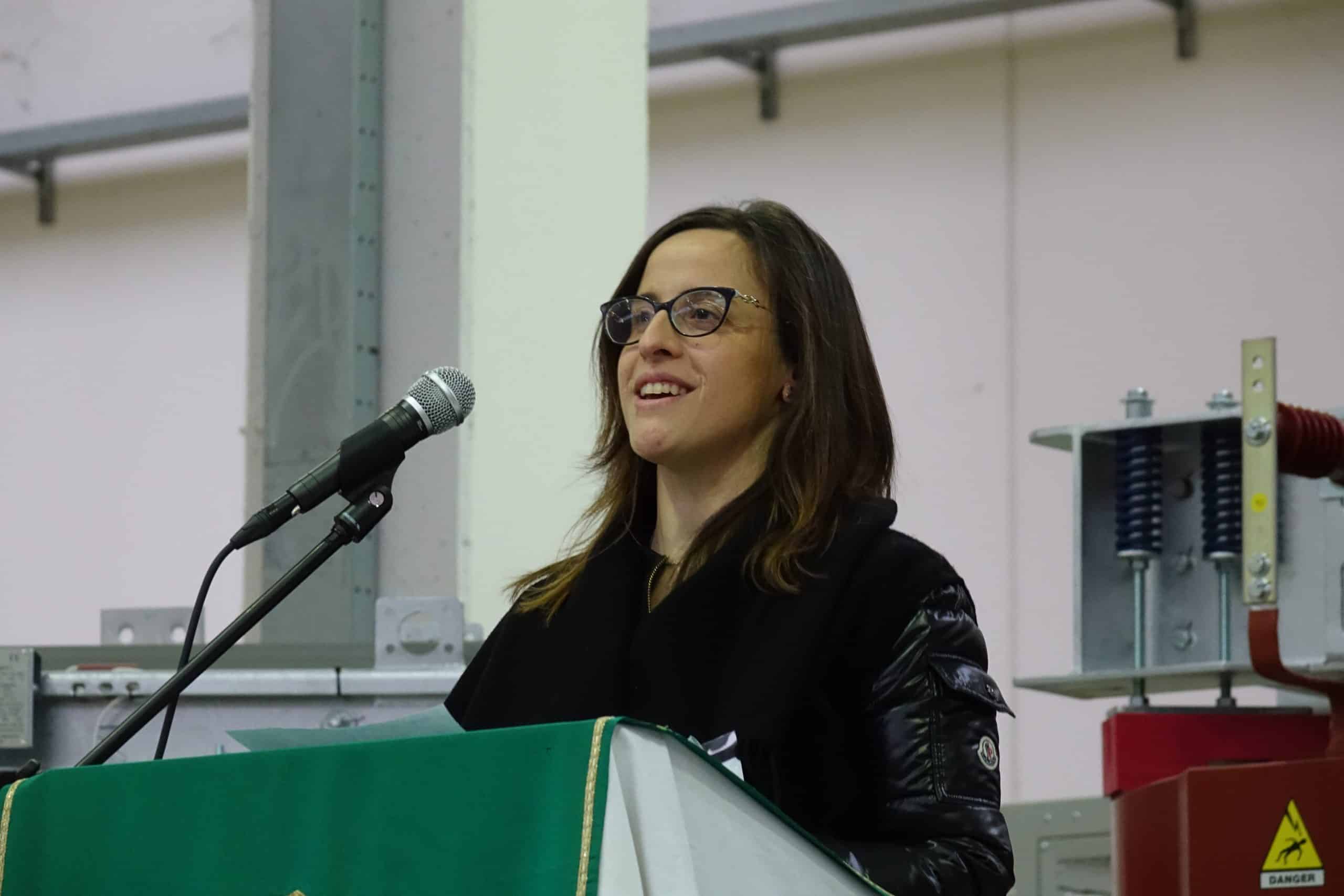 Elisabetta Bragagni speaks at Holy Mass Tesar