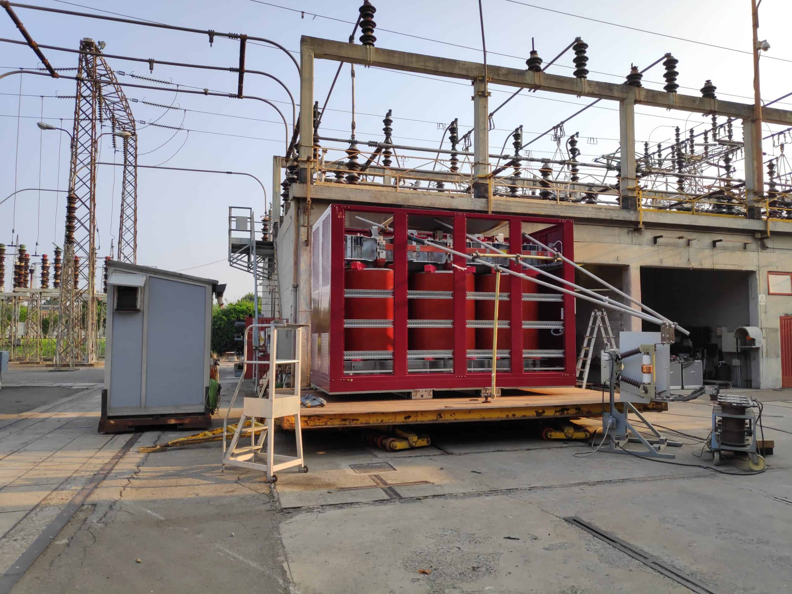 Dry type transformer in box