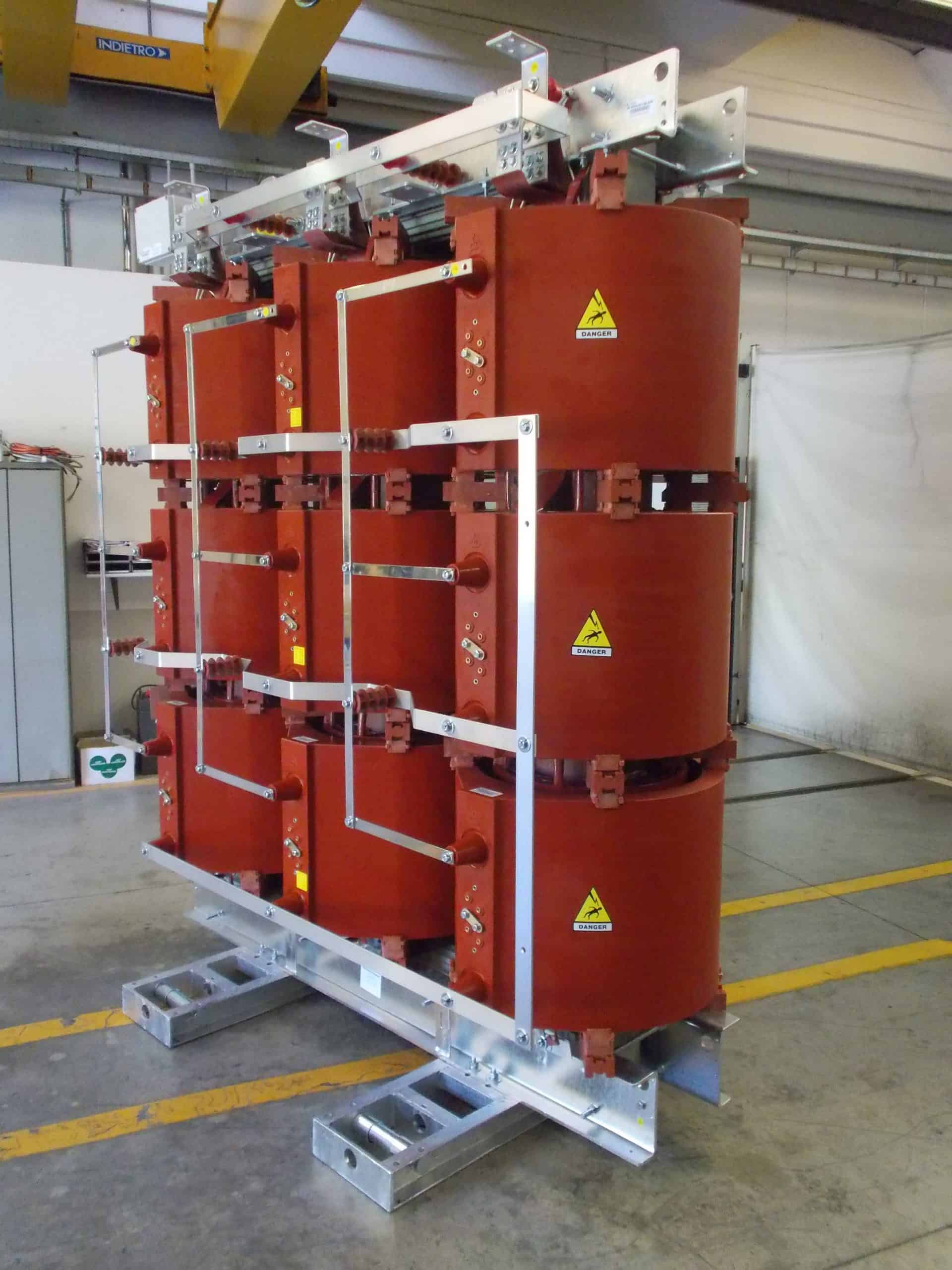 Dry type transformers at Tesar factory