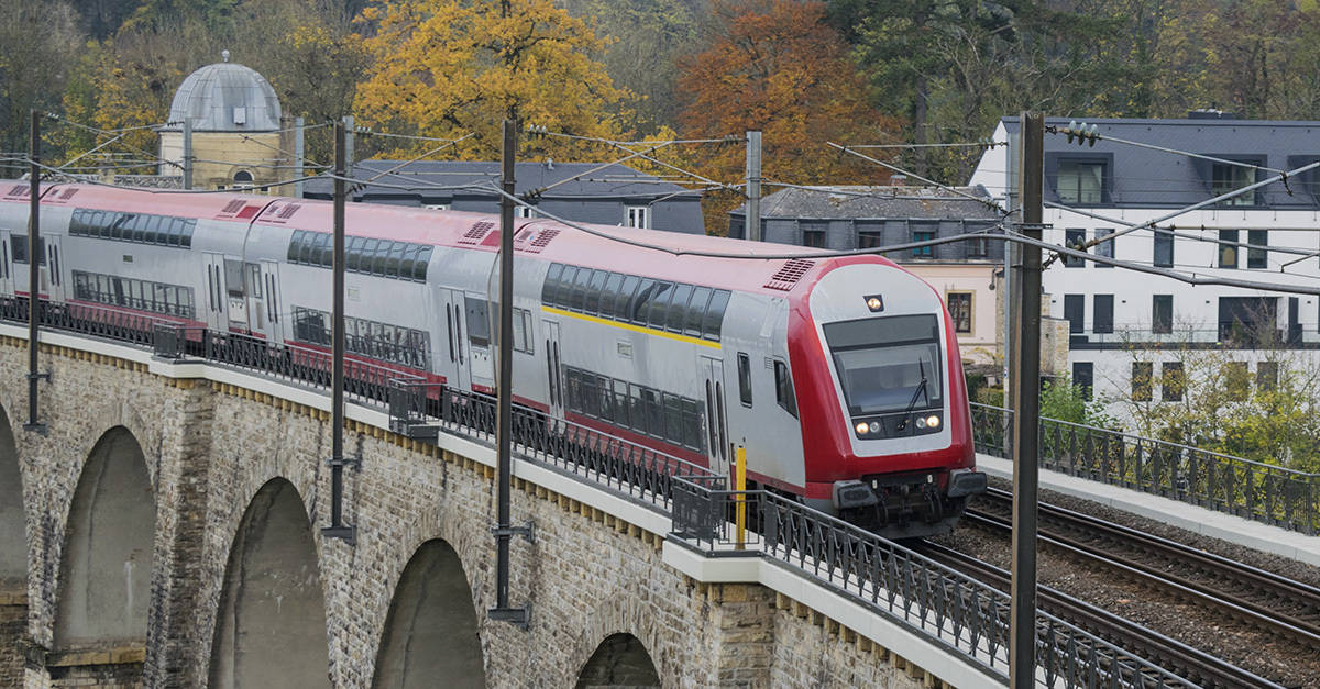 Detail,Of,Electrical,Railroad,In,Luxembourg,City,With,Train,,Rails,